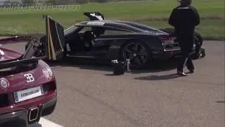1001 HP Bugatti Veyron 16.4  vs 1030 HP Koenigsegg Agera S Hundra new angles [50 fps]