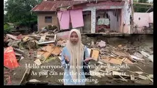 live reporter disaster, at Bungkah. 1/C #bencananasional #prayforsumatera #prayforaceh 