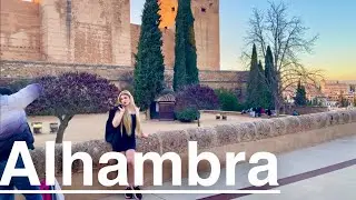 Alhambra Park: Golden Hour Walk in 4K 🇪🇸