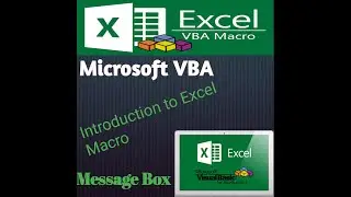 Introduction |Excel Macros| Message box | How to learn Excel macros |Part2