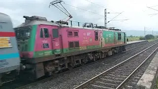VIP Hair Shampoo Livery Erode WAP-7 with 16332 Trivandrum - Mumbai CSMT Express