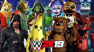 FORTNITE vs FNAF Royal Rumble | WWE 2k19 Gameplay