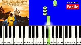 Heuss L'Enfoiré - Saiyan ft. Gazo - Piano Cover Tutorial (Au piano.fr)