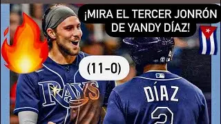 YANDY DIAZ EN NOCHE PERFECTA AYUD&Oacute; A QUE LOS RAYS DE TAMPA LLEGARAN A 11-0. #mlb ⚾️❤️🔥