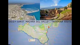 Italy coast. Mazara del vallo  - Taormina route