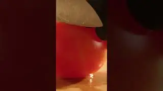Extreme Macro Tomato Cutting 🍅 | Hyperreal ASMR Satisfying Slices in 4K#asmr #satisfying #shorts