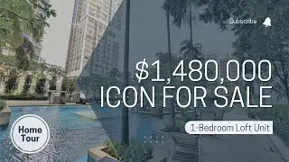 FULL TOUR of a $1,480,000 1-Bedroom Loft Icon Condo In Tanjong Pagar