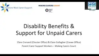 Carers Trust - Support & Benefits Explained, Sept 2022