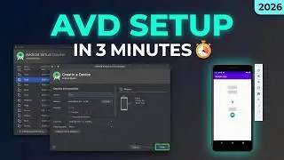Create Android Emulator in 3 Minutes ⚡ | AVD Manager Setup 2026 for Beginners