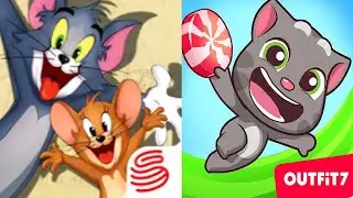 Talking Tom Candy Run vs Tom and Jerry Chase Gameplay Android ios