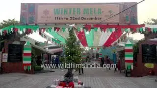 Colorful Himachali Woolens Displayed at Bodh Shawl Stall in New Delhi Winter Mela