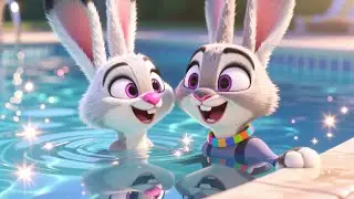 Bunny Bugs Pool Enjoy 🐰🐞 Fun Kids Song | Splash & Play Adventure