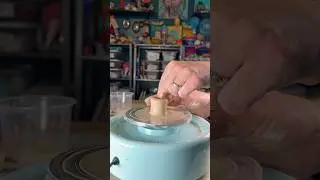 Trying out a mini pottery wheel