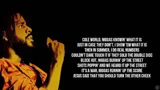 J COLE - I N T E R L U D E (LYRICS VIDEO)
