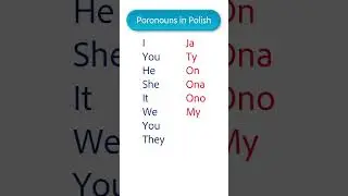 Pronouns in Polish #polish #learningpolish #pronouns #vocabularypolish #lesson #foreignlanguage