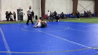 Lucas Dorrman wins Bantam 80 pound NJ State wrestling Tournament with 1st round pin cradle.