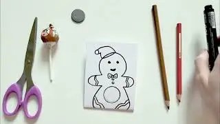 Lollipop Christmas Gift- Gingerbread Man | SpringDay DIY [Paper]