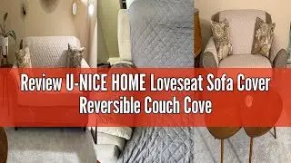 Review U-NICE HOME Loveseat Sofa Cover Reversible Couch Covers for 2 Cushion Couch for Dogs Furnitur