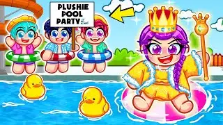 We Find a SECRET HUNTRIX Plushie POOL PARTY in Roblox! | Kpop Demon Hunters