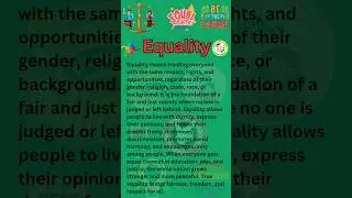 🟰 Equality Essay in English | Learn English Through Simple Essays | Human Rights & Social Values 🌍