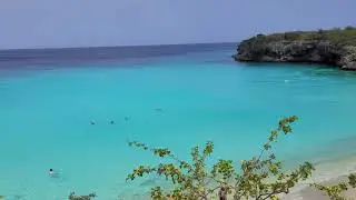 CURACAO: A side view of Grote Knip / Kenepa Grandi Beach of Playa Kenepa