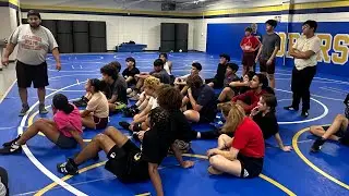 Coach Roberts teaches technique on Arm bar