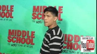 Johnny Ortiz at the Premiere Of CBS Films' Middle School The Worst Years Of My Life at TCL Chinese 6
