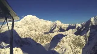 Flying around Denali natl  park, Alaska