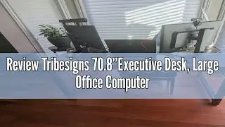 Review Tribesigns 70.8&rdquo;Executive Desk, Large Office Computer Desk with Thicken Frame, Modern Simple
