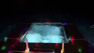 Superyacht midnight pool party