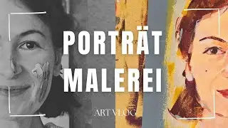 Selfportrait painting | Art vlog