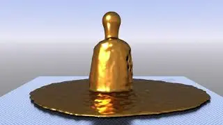 Lightwave 3D 2020 - VDB Liquid 03b Gold with pic-flip