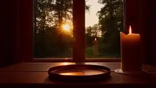 Candle Serenity - Candle and evening sun