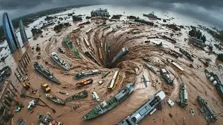 Mega Tsunami Destroys Entire City in Seconds | Real Natural Disaster Footage | 4K Short Film