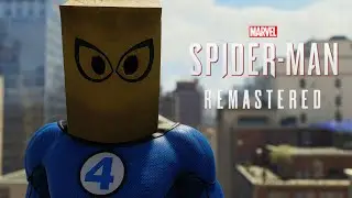 Свободный игровой процесс в костюме Bombastic Bag Man в Spider-Man Remastered (4K 60 кадров в сек...