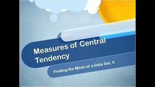 Math Video Tutorial: Measures of Central Tendency: Video 3