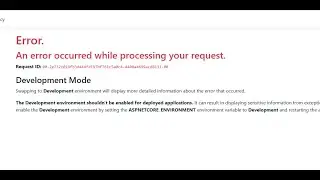 Error- An error occurred while processing your request (Asp.Net core IIS)