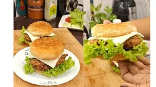 KFC Style Homemade Chicken Burger 🍔 Daughter's Delight 🤗 #burger #kfcfriedchicken