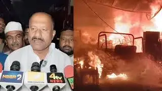 Fire Breaks Out at Scrap Godown Near RK Tower, Within Bahadurpura Police Station Limits