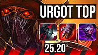 URGOT vs NASUS (TOP) | Comeback, 6 solo kills | KR Master | 25.20