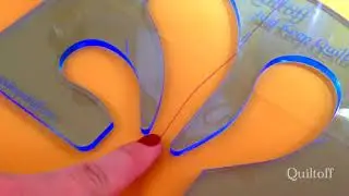 Feather quilting ruler by Julia Quiltoff