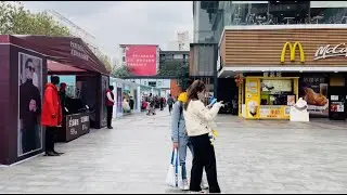 [4KHDR]China walk tour |  Walk around New Town Plaza Chengdu | Real china city