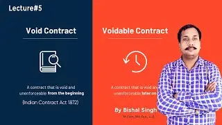 Difference Between Void Contract & Voidable Contract I Lecture_5 I By Bishal Singh