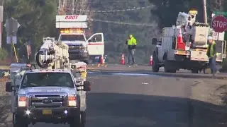 Brush fire, downed power lines close Hillsboro Hwy