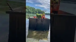 Unloading Tapegrass from harvester at Mansion Beach, Dudley Pond, Wayland