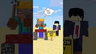 Split Bedrock challenge in Minecraft 😱 credit by @oreETV  #minecraft #shorts