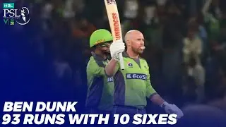 Ben Dunk 10 Sixes | Lahore Qalandars | HBL PSL 2020 | MB2T