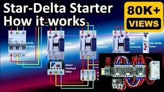  STAR DELTA STARTER CONNECTION !#stardeltaconnection#motorstarter  #stardeltastarter#stardelta 