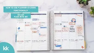 Plan With Me with NO KIT! How to use Functional Freebie Stickers in Erin Condren Hourly LifePlanner