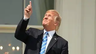 The moment Donald Trump is warned not to look directly at the sun